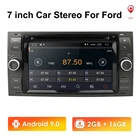 Автомагнитола 2DIN, мультимедийный плеер 7 дюймов с GPS, для Transit Fiesta Focus Galaxy Mondeo Fusion C-Max Kuga Connect Android 9 IPS