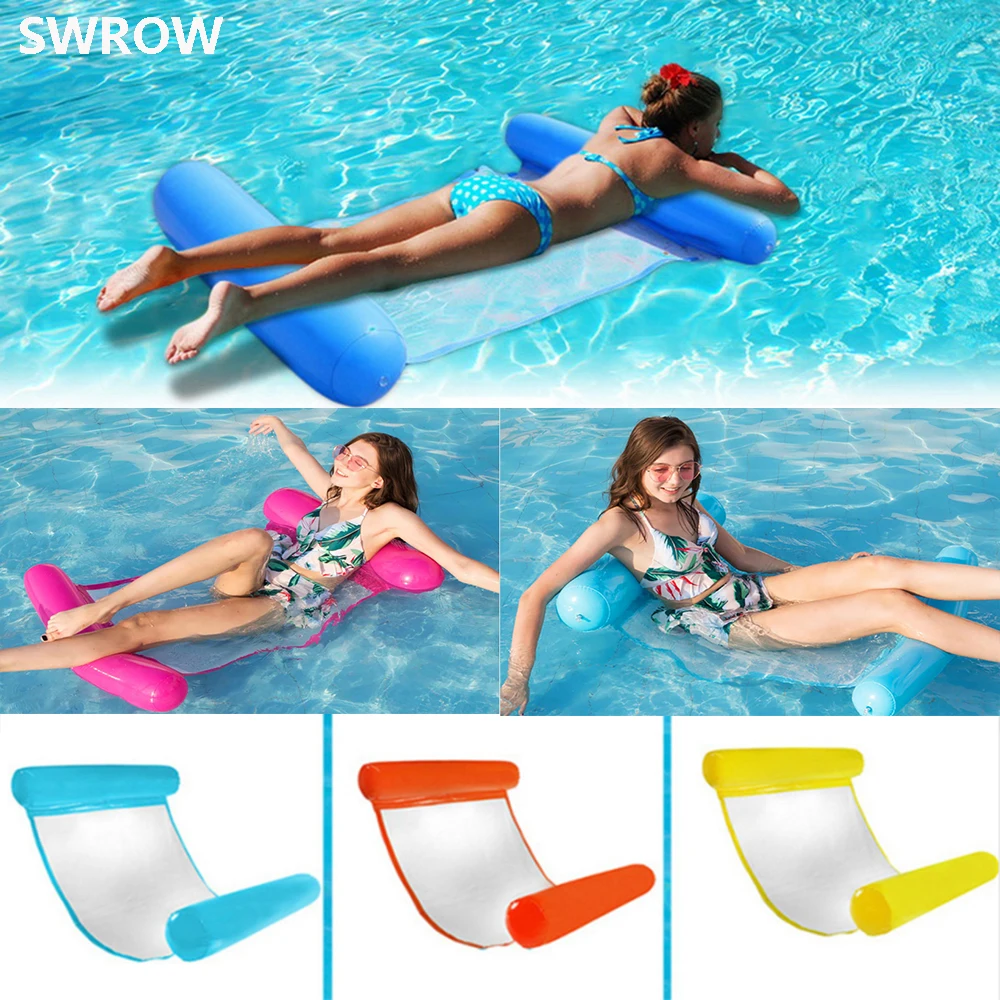 

Summer inflatable foldable floating row swimming pool water inflatable mattress hammock beach party water sports lounge chair