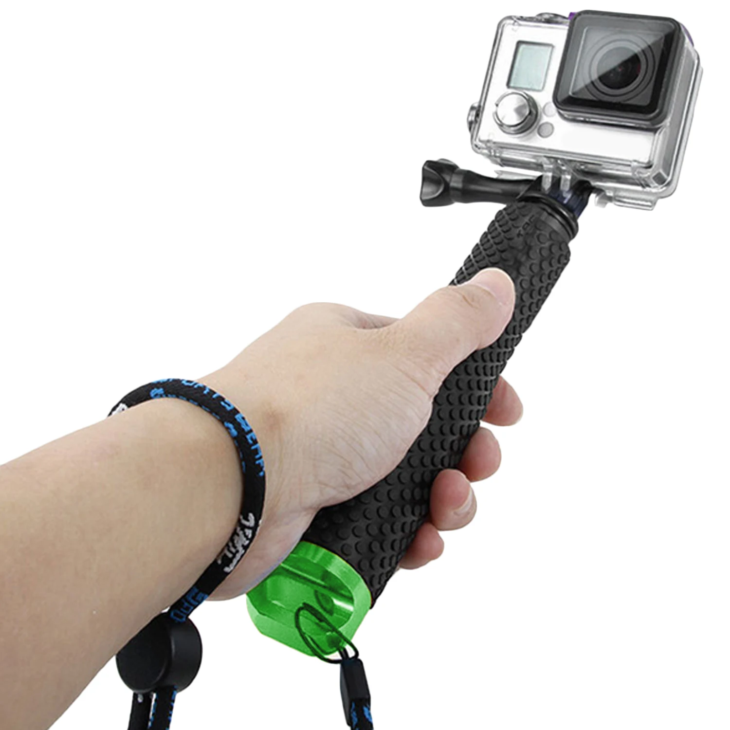 Регулируемая Выдвижная селфи палка Gosear для камеры ручной монопод с браслетом GoPro