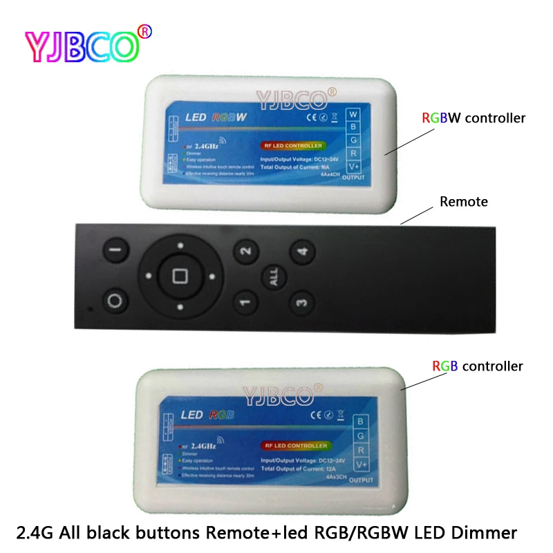 DC 12 В 24 2 4G 4 зонный переключатель CT/RGB/RGBW светодиодный контроллер RF дистанционный