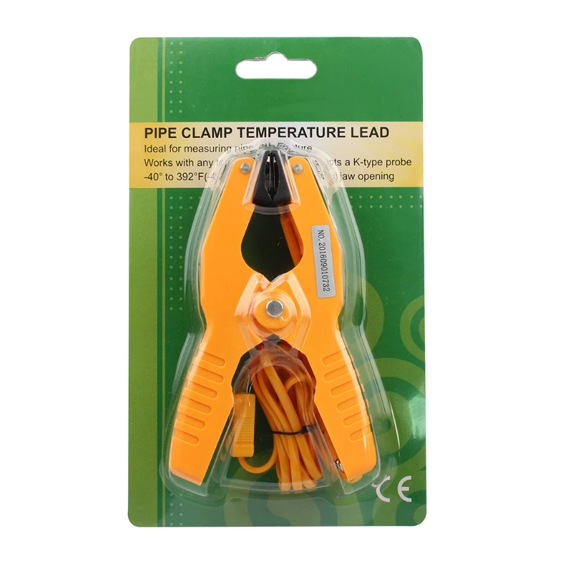 Тип K Зонд термопары Температурный зажим свинцовый датчик трубный Диагностика |