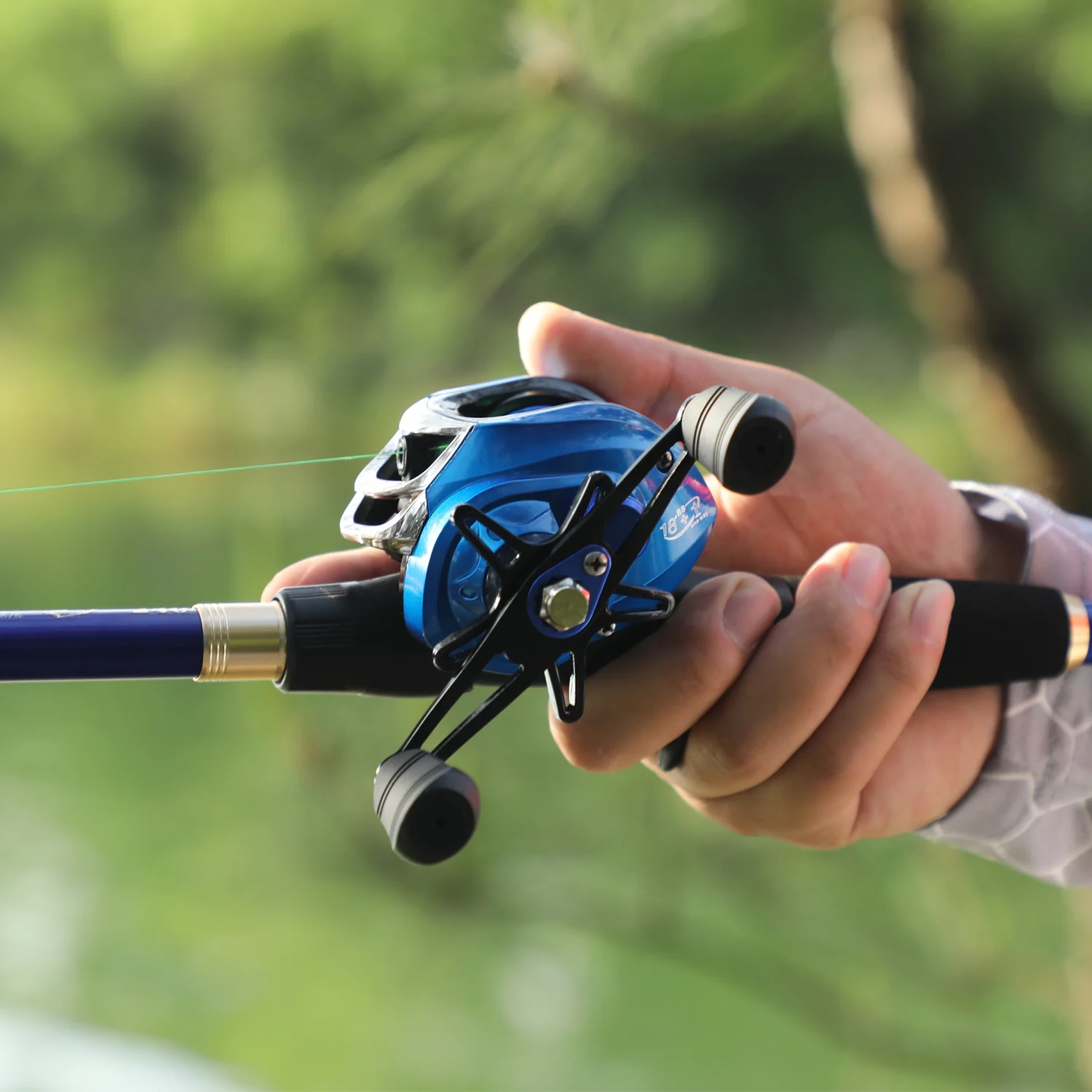 

Sougayilang Casting Fishing Rod and Baitcasting Reel Set Telescopic High Carbon Rod 18+1BB Double Handle Fishing Reel