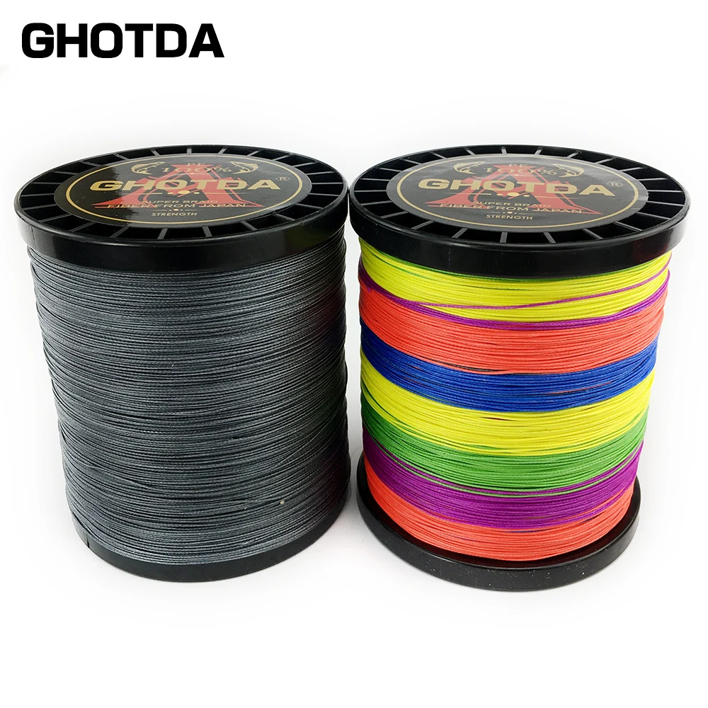 GHOTDA 12 нитей 9 супер сильная PE леска плетеная многонитевая рыболовная нить 20LBS