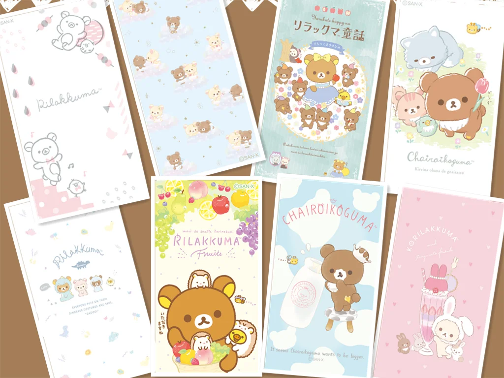 Постер Rilakkuma включает в себя 8 различных рилаккума наклейки картины шт./лот аниме