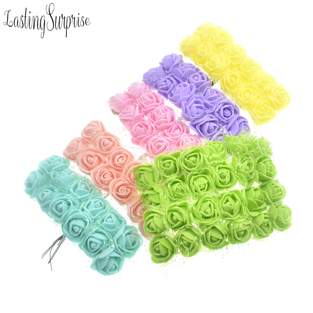 144 шт. искусственные поролоновые розы разноцветные цветы для украшения дома