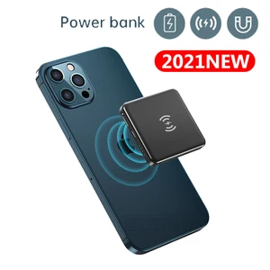 5000mah magnetic wireless charger portable powerbank for iphone 12 13 pro max magnet power bank external battery fast charging free global shipping