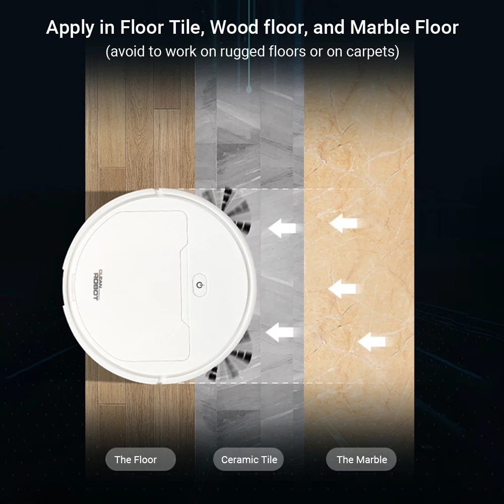 Умный аппарат для сухой уборки пола робот-пылесос мытья перезаряжаемый