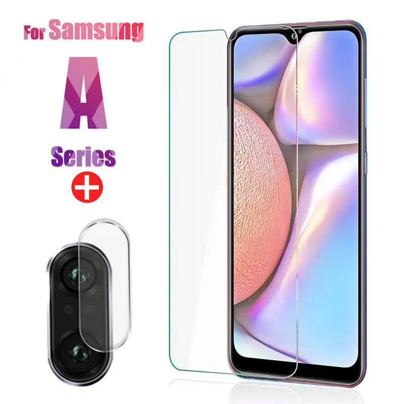 

2-in-1 For Samsung Galaxy M11 Glass For Samsung A51 Tempered Glass For Samsung A51 A71 A31 A21S A11 A50S M21 M31 M11 Lens Glass