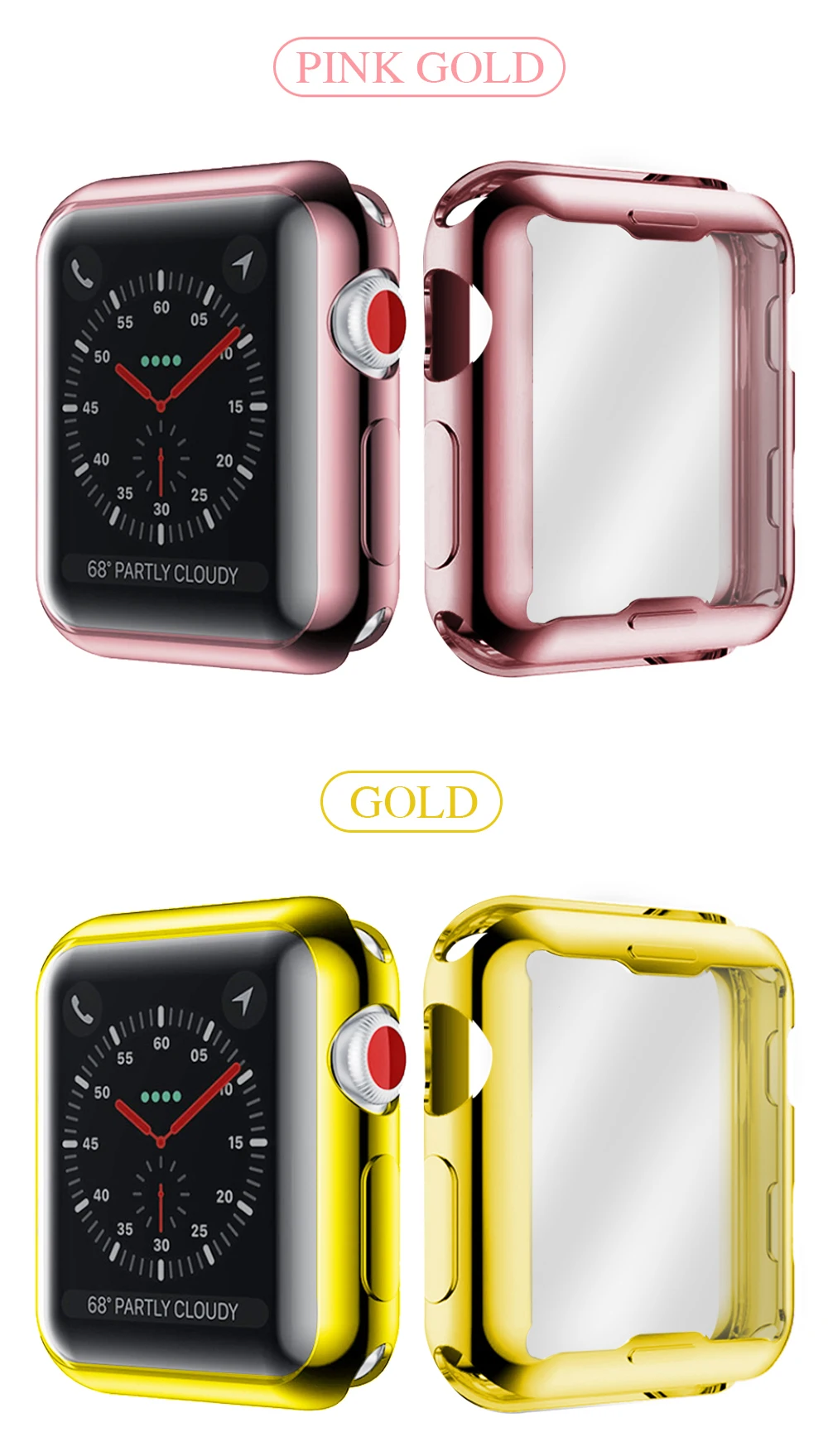 Тонкий чехол для часов Apple Watch, чехол 5, 4, 3, 2, 1, 42 мм, 38 мм, мягкий прозрачный ТПУ защитный экран для iWatch 4, 3, 44 мм, 40 мм, аксессуары