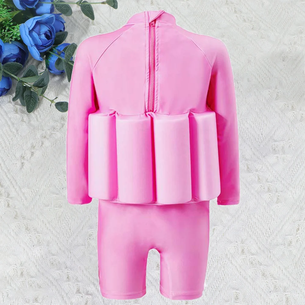 1pc Children Buoyant Swimsuits One-piece Swimsuit Sun Protection Swimming Clothes Swimwear Float for Kids Learn Swimmin | Спорт и