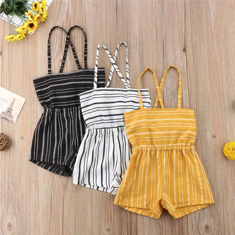 

Newborn Kids Baby Girl Clothing Stripe Romper Jumpsuit Playsuit Cute Sleeveless Clothes Outfits Summer Girls 0-24m