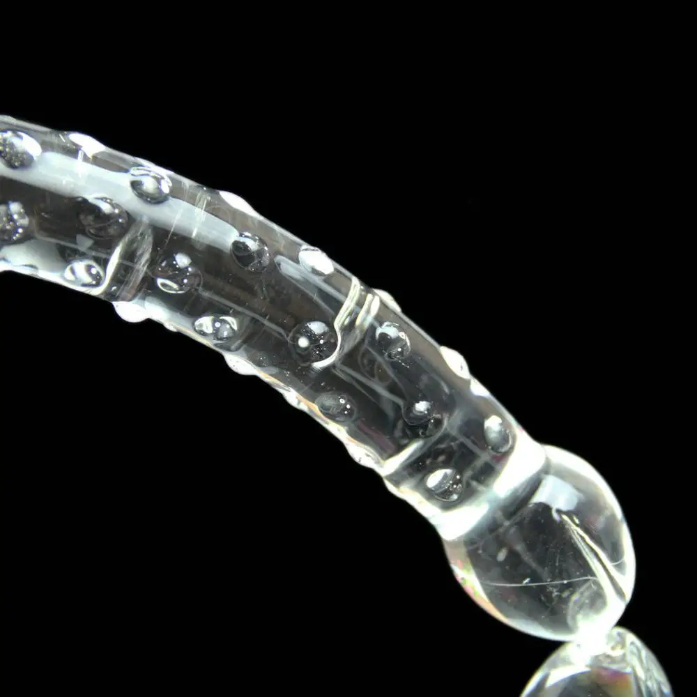 Вихревой текстурированный чувственный стеклянный фаллоимитатор Анальная