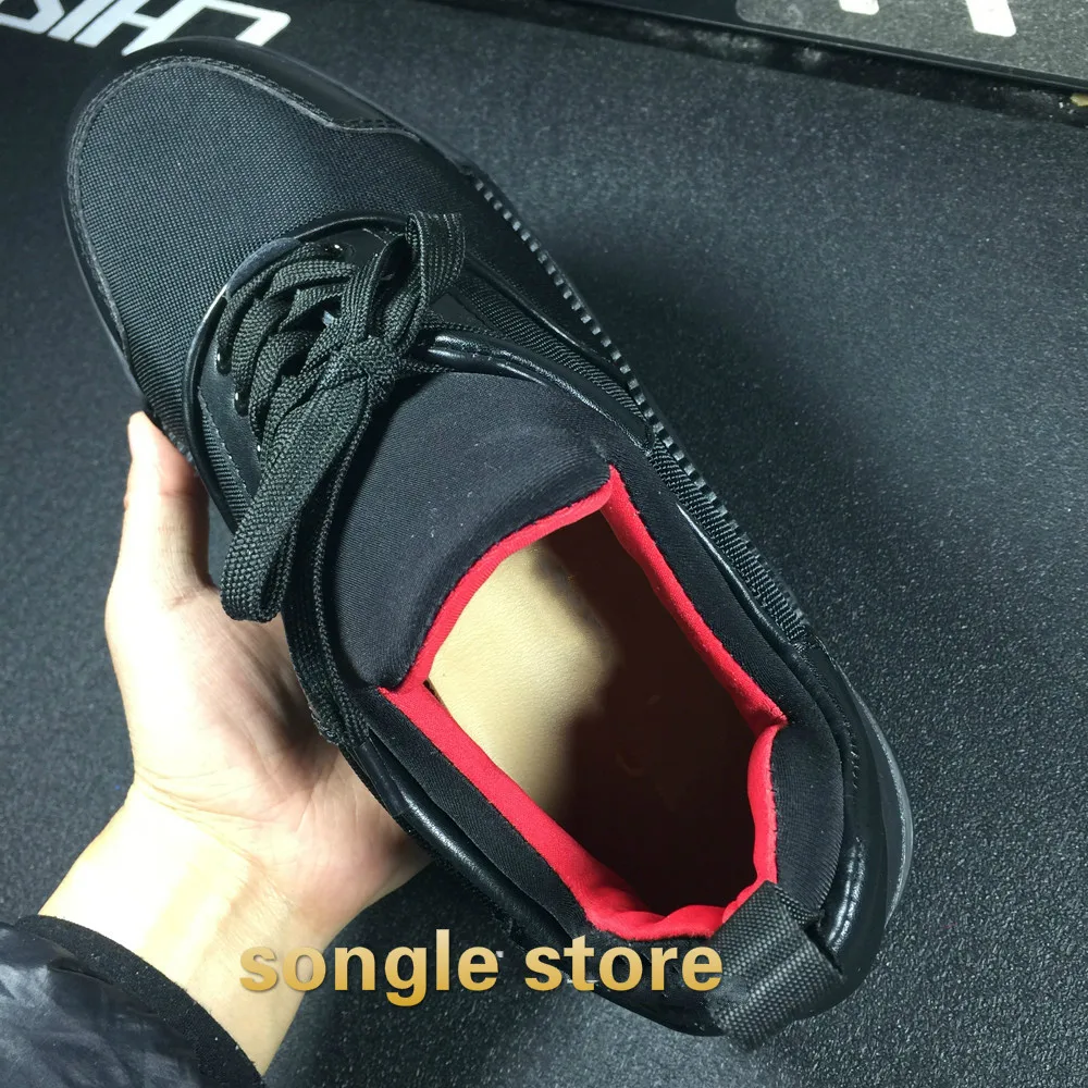 Tap Низкий вырез досуг на шнуровке черный Многослойная спортивная обувь заклепки