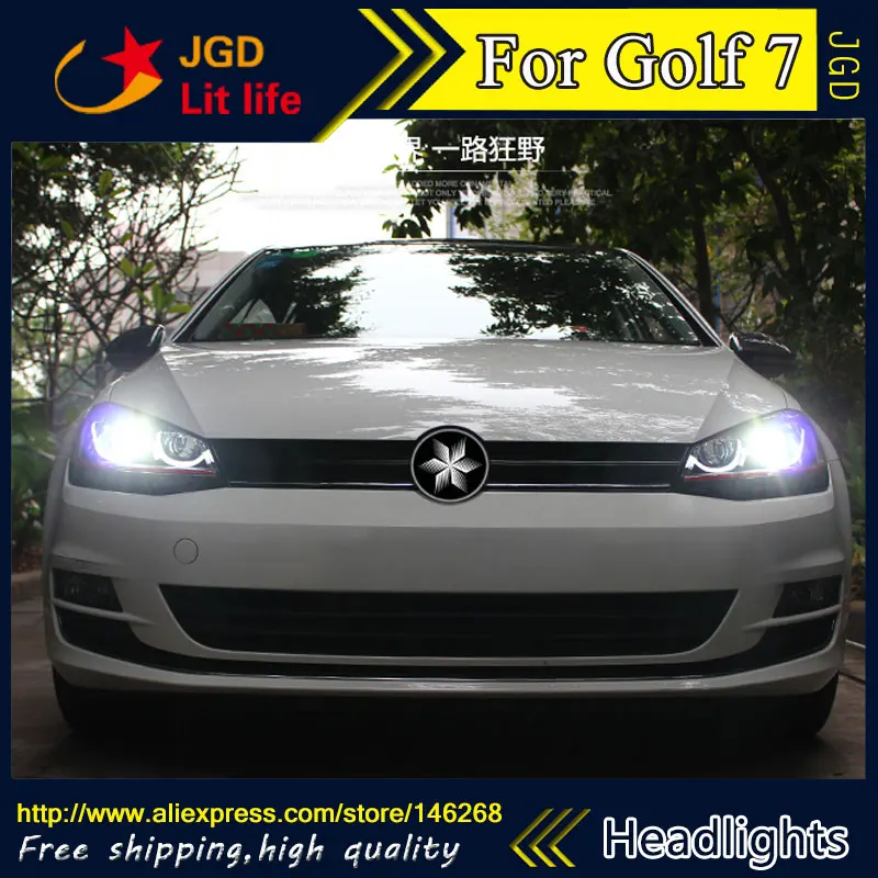 Car styling LED HID Rio VW Golf headlights Head Lamp case for 7 headlight Bi-Xenon Lens low beam | Автомобили и мотоциклы