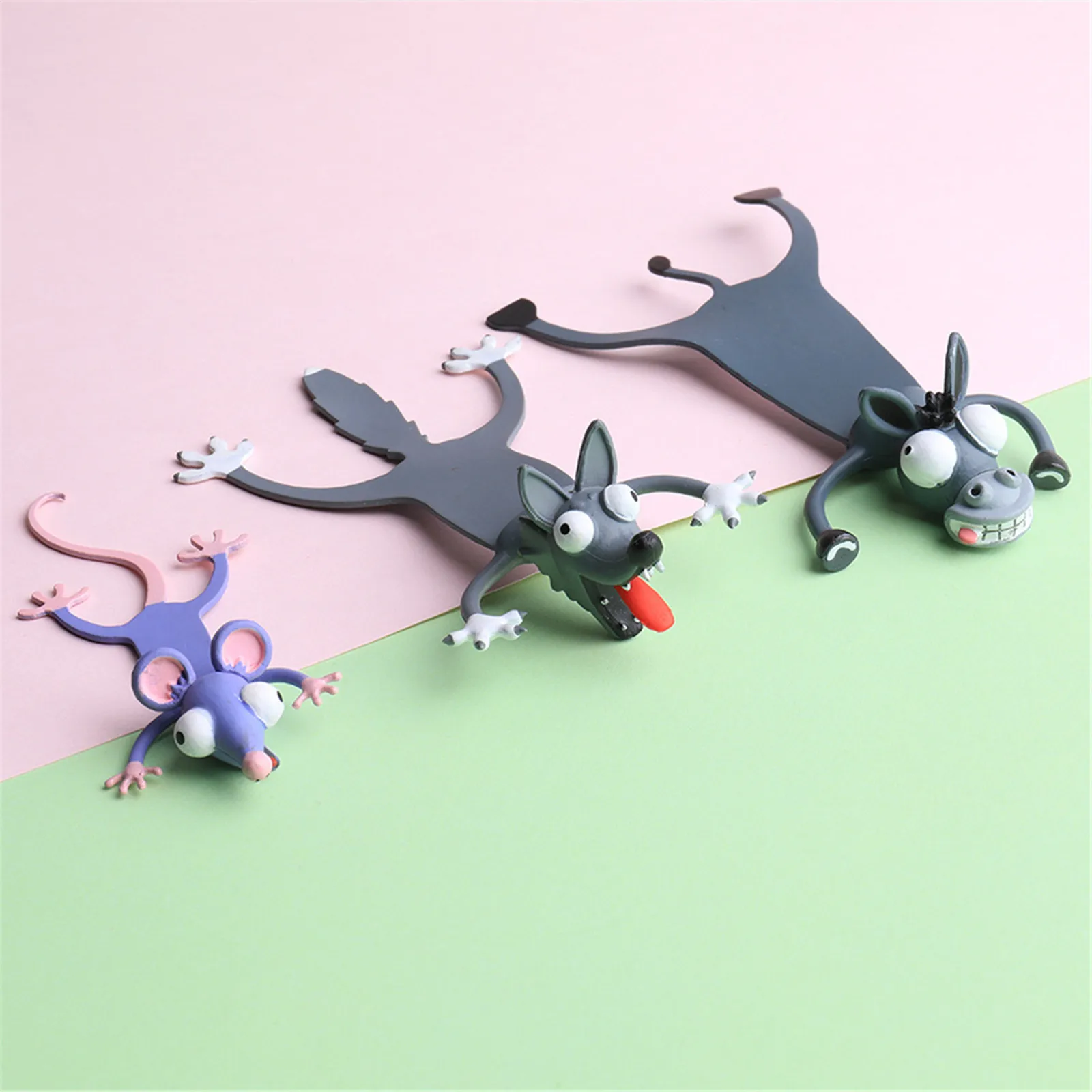 

4pcs Creative 3d Stereo Cartoon Octopus Cat Panda Shiba Inu New Lovely Animal Bookmarks Funny Book Markers Stationery Gifts