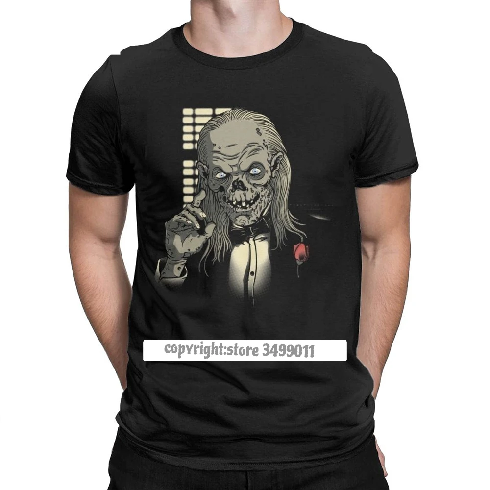 

The Cryptfather Movie Zombie T Shirt Men's Cotton Vintage Tops T Shirt Harajuku Scary Halloween Tee Shirt Camisas