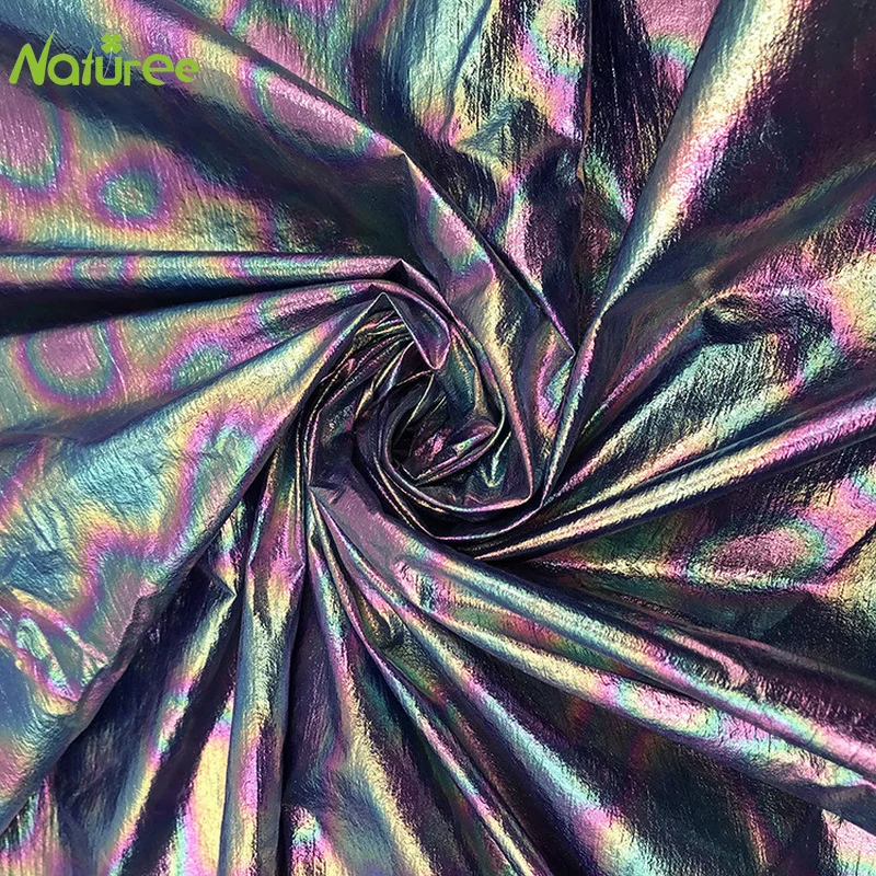 148 см ширина симфония Бронзирующая ткань по двору Горячая серебряная для тренча