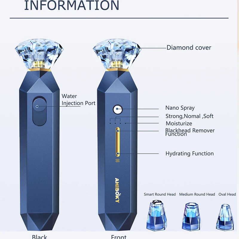 Electric Blackhead Remover For Face Humidifier Moisturizing Facial Cleaning Pore Acne Vacuum Cleaners Skin Care Tools | Красота и