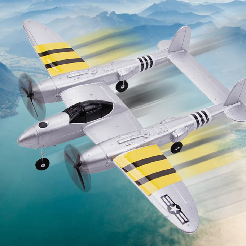

1pc P38 RC Fighter Bomber 2.4G Radio Foam Aircraft Model Toy