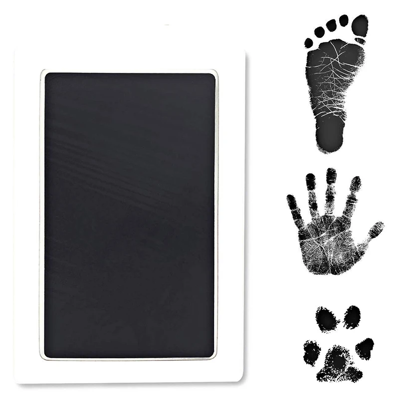 Безопасная подушечка для отпечатков рук и ножек младенца на фото-рамке, набор для сохранения чистых отпечатков, отпечатки лапки домашнего питомца, подарок мальчику или девочке.