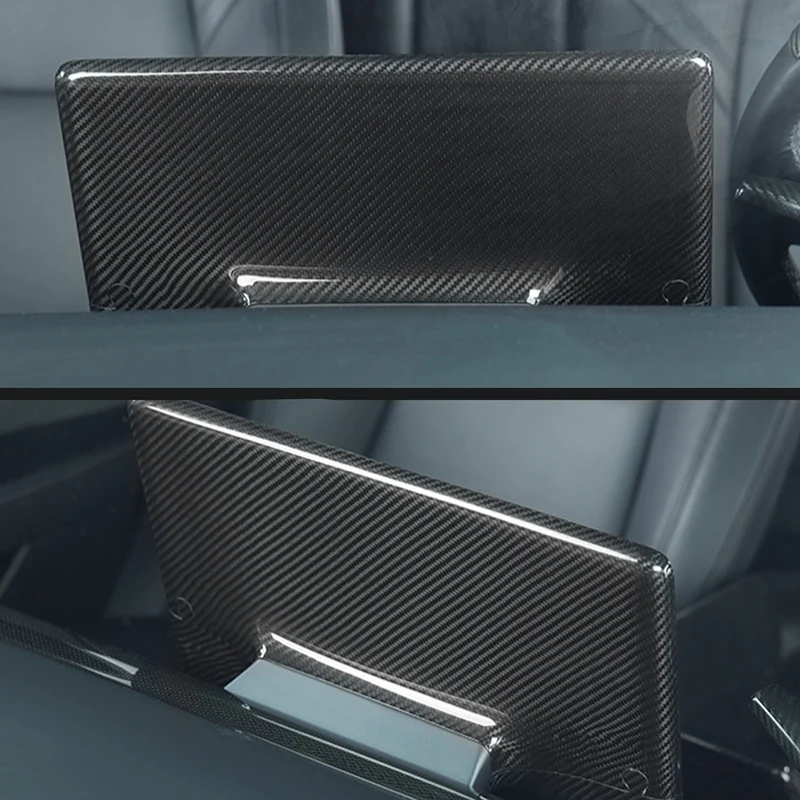 

for Tesla Model 3 Y 2017-2021 Central Control Screen Cover Trim Real Carbon Fiber Protector Decoration