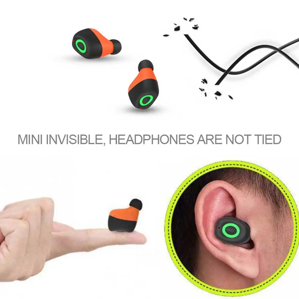 1 шт. Bluetooth наушники мини невидимые 12 часов игра время Sweatproof Автомобильная