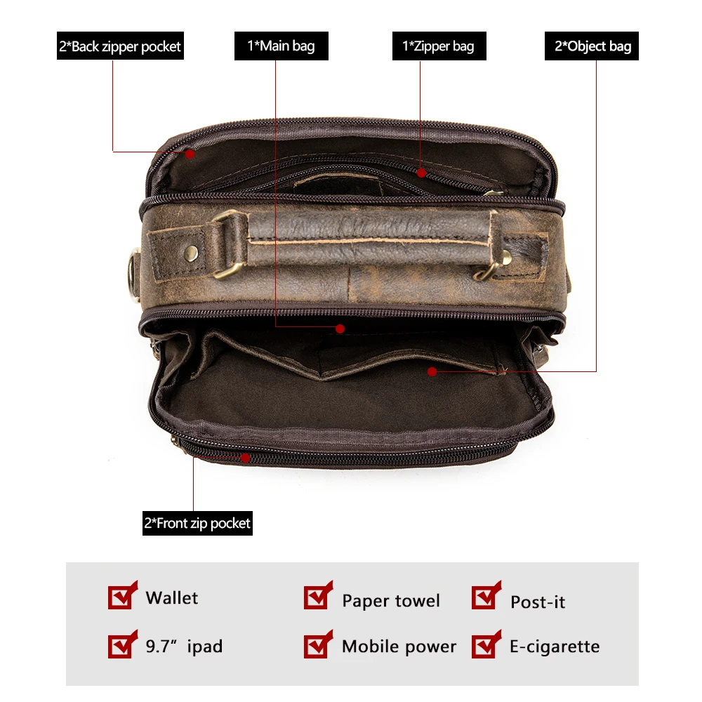 Сумка-мессенджер MVA мужская из натуральной кожи саквояж кросс-боди винтажная