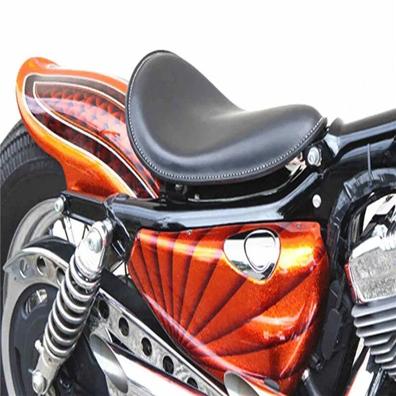 Мотоциклетная Подушка сиденья с пружинным кронштейном Кожаная подушка на одно