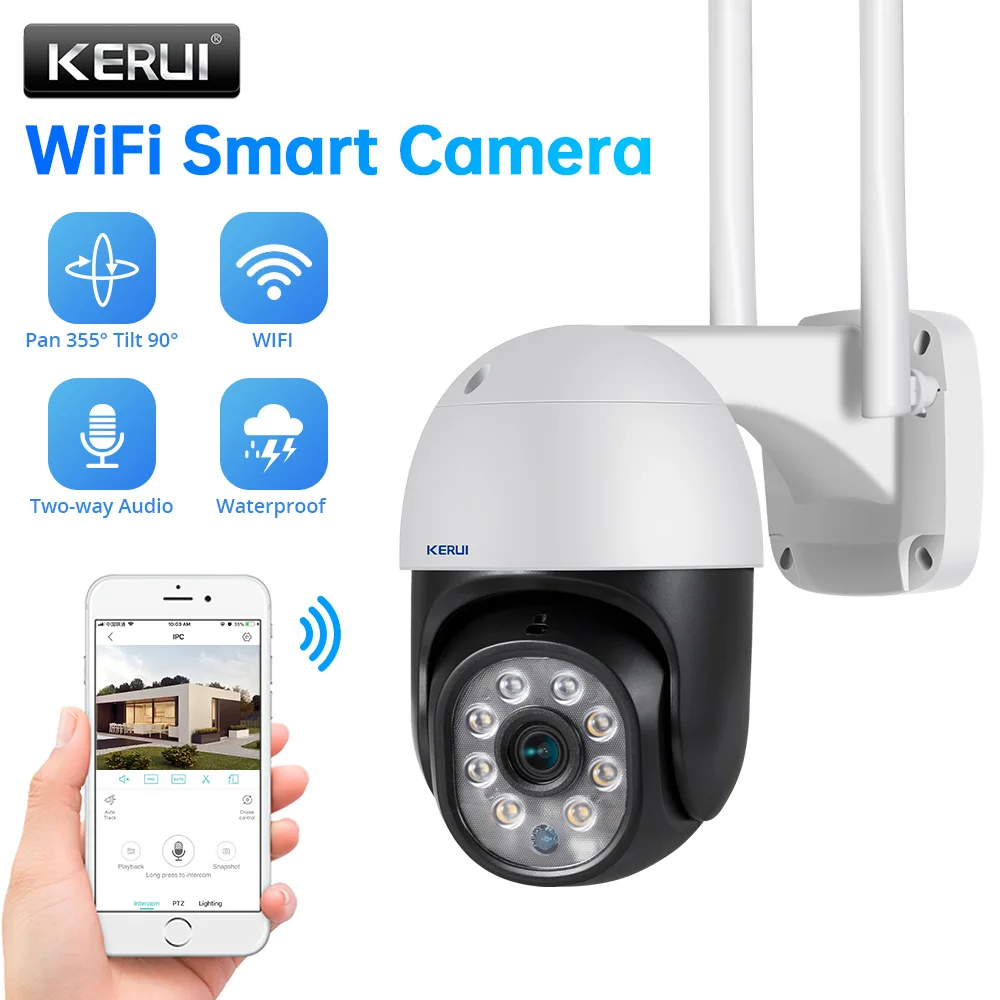 KERUI HD 1080P Wi Fi IP Камера домашней безопасности на открытом воздухе PTZ наблюдения s