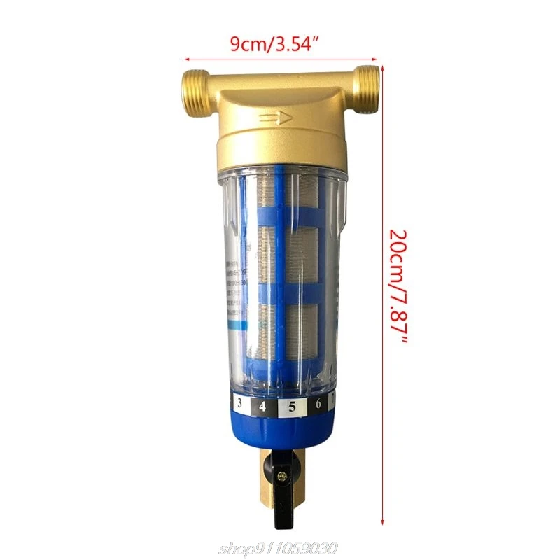 

Front Purifier Copper Pre-filter Backwash Water Filters Remove Rust Contaminant Sediment Pipe M08 21 Dropship