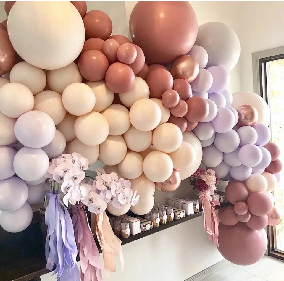 

Morandi Color Balloon Garland Chain Set Happy Birthday Party Wedding Decoration New Year Supplies Macaron Balloon Combination