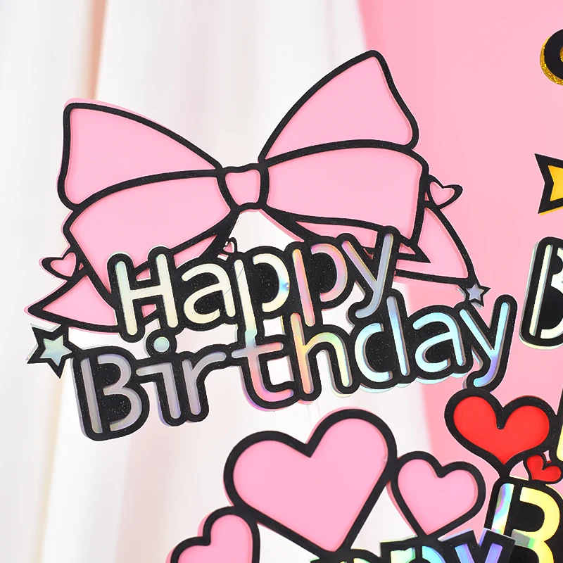 Cakelove бант Корона флажки в форме сердца торт Топпер кекс вечерние украшения для