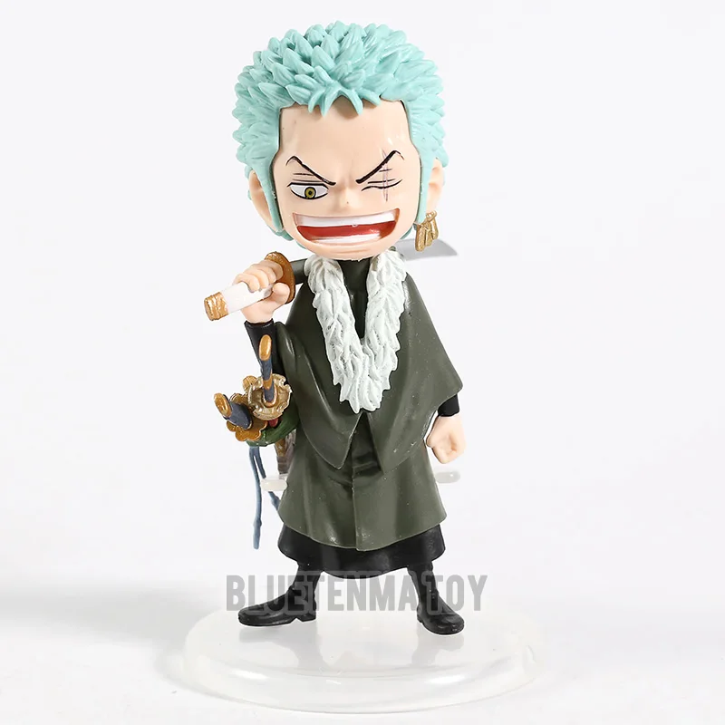 

Cartoon One Piece 15th Anniversary Vinsmoke Luffy Nami Zoro Franky PVC action figure doll model toy Collectible