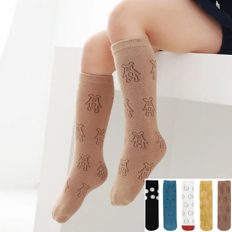 

Wecute Child Socks Autumn and Winter Tube Socks for 1-5years Baby Kids Kawai Cotton Socks Soft and Comfort Wave Point Bear