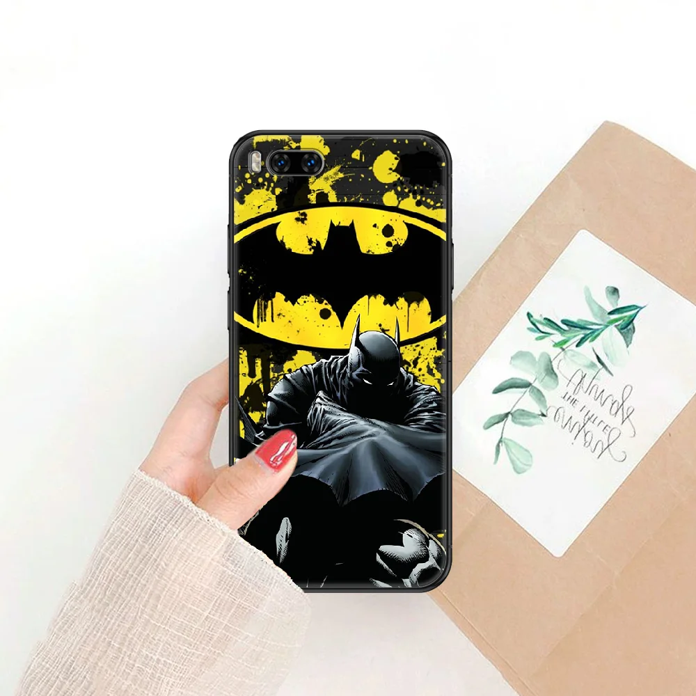 

super hero Batmans Phone case For Xiaomi Mi Max Note 3 A2 A3 8 9 9T 10 Lite Pro Ultra black painting bumper tpu coque silicone