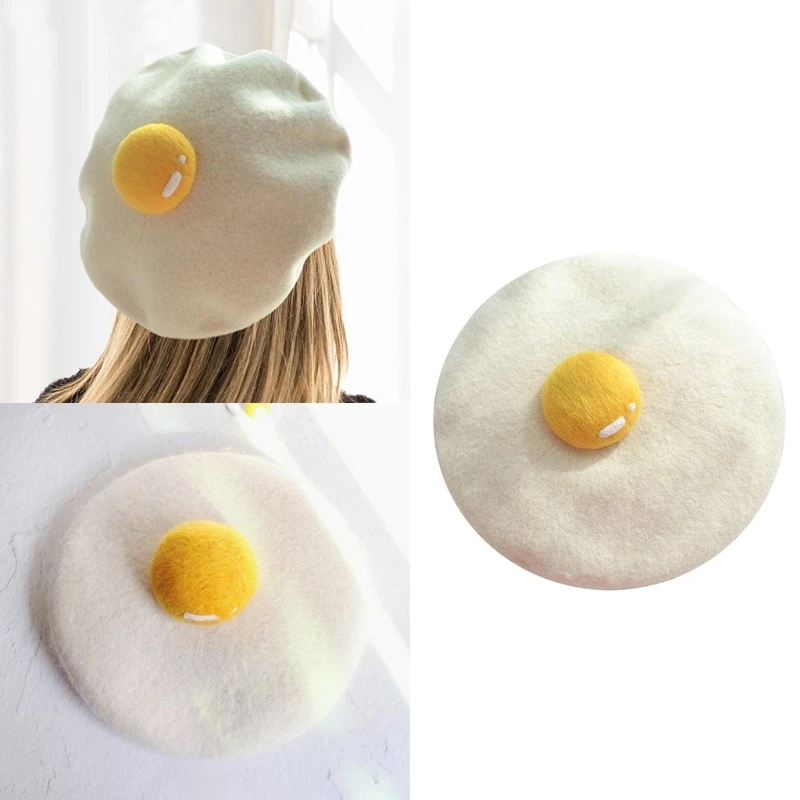 Parent-Child Faux Wool Felt Jazz Hat Cartoon Mushroom Embroidery Prom Bucket Cap