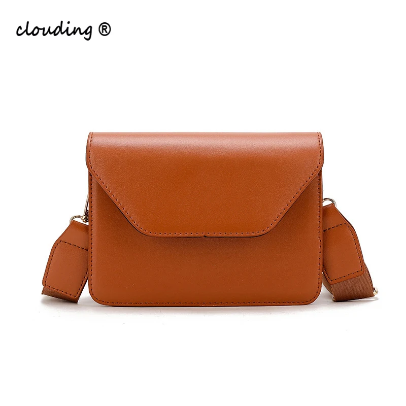 

Новая женская однотонная сумка-мессенджер из ПУ кожи, дизайнерская простая модная сумка на плечо, Повседневная Универсальная высококачест...