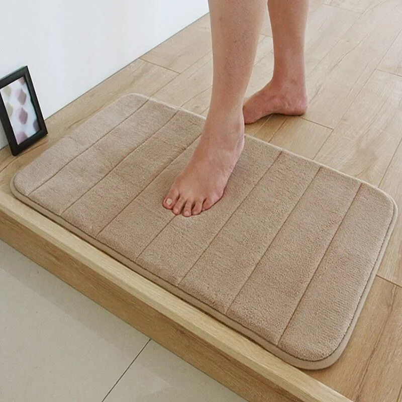 

HZTRXUN Non-slip Footcloth Carpet Rug Doormat Polyester Floor Mat SoftSolid Shaggy Kitchen Living Room Bedroom 1 PCS
