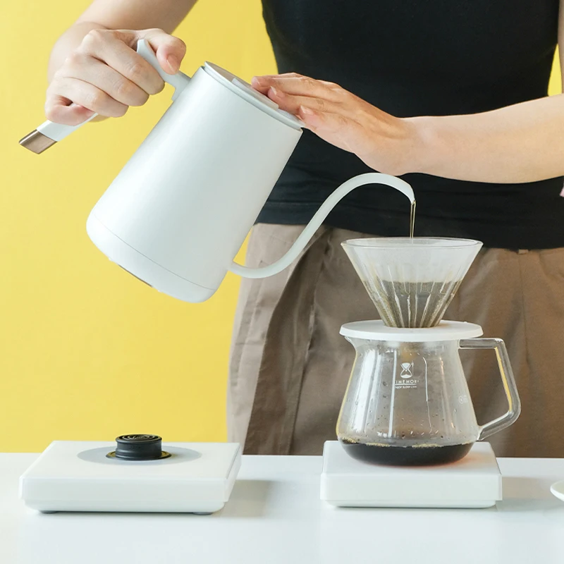 TIMEMORE-cafetera el&eacute;ctrica inteligente Fish con cuello de cisne, m&aacute;quina de caf&eacute; con control de temperatura variable, 600ml, 220V-2