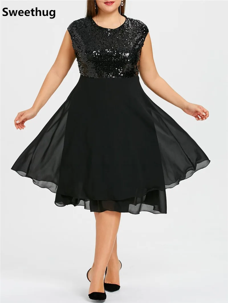 Женское летнее платье элегантное сексуальное вечернее с блестками повседневное