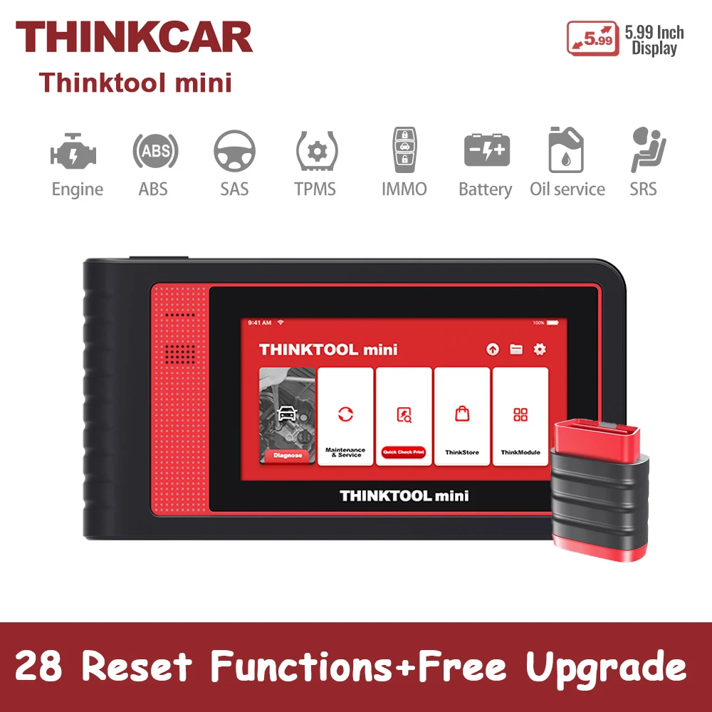 

THINKCAR Thinktool Mini OBD2 автомобильный сканер, диагностические инструменты, 8 модулей, расширяемая полная система, кодирование ЭБУ, активный тест, сч...