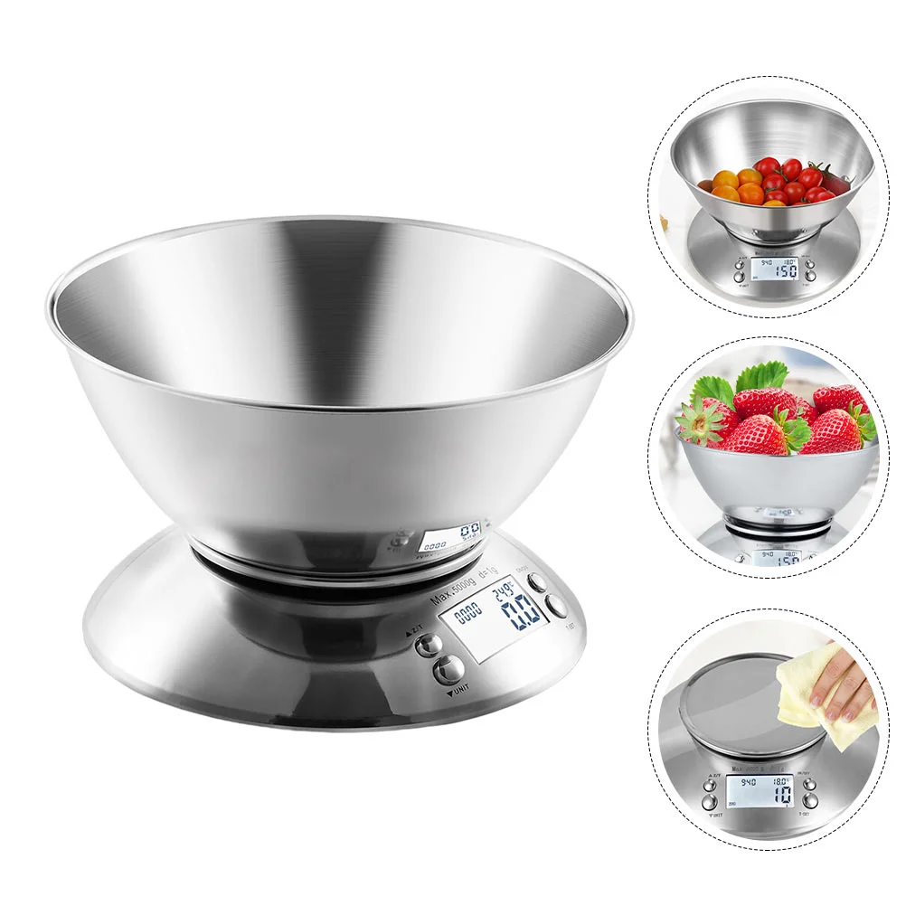 

1 Set Electronic Food Scale Stainless Steel Scale Household Scale (Assorted Color)