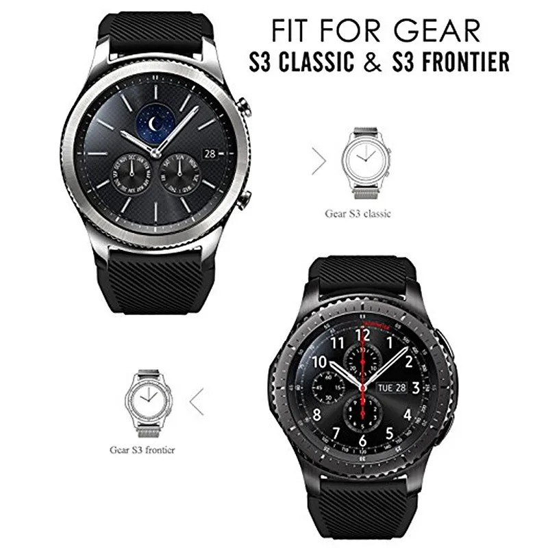 Ремешок 22 мм для samsung gear S3 Frontier/Classic/Galaxy Watch 46 мм/huawei Watch GT 46 мм/Ticwatch pro/S2/E2 силиконовый спортивный ремешок