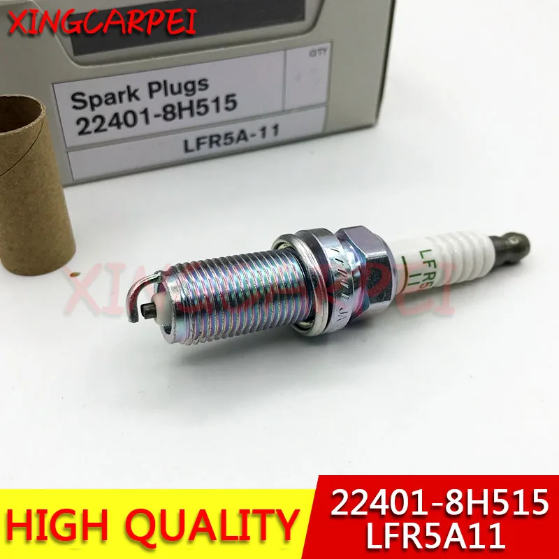 

4pcs LFR5A-11 22401-8h515 Spark Plug fit for Nissan Armada Almera N16 V10 Primera P12 WP12 X-TRAIL T30 Patrol Y61 LFR5A11 6376