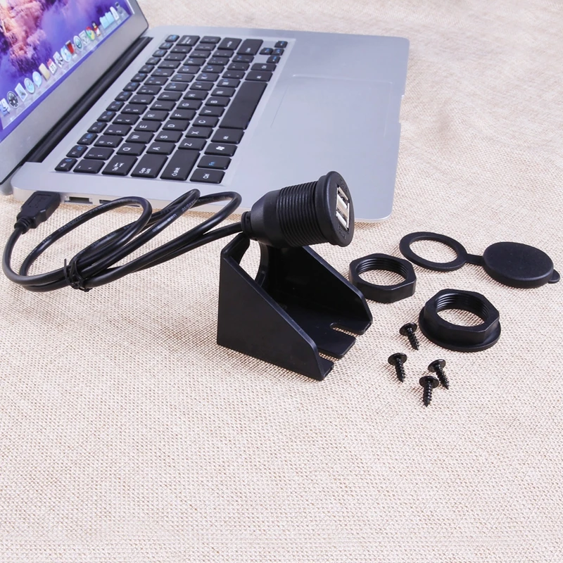 VODOOL 1 м USB 2,0 монтажный кабель USB штекер 2 USB2.0 Женский удлинитель сплиттер для грузовика прицепа лодки с водонепроницаемой крышкой