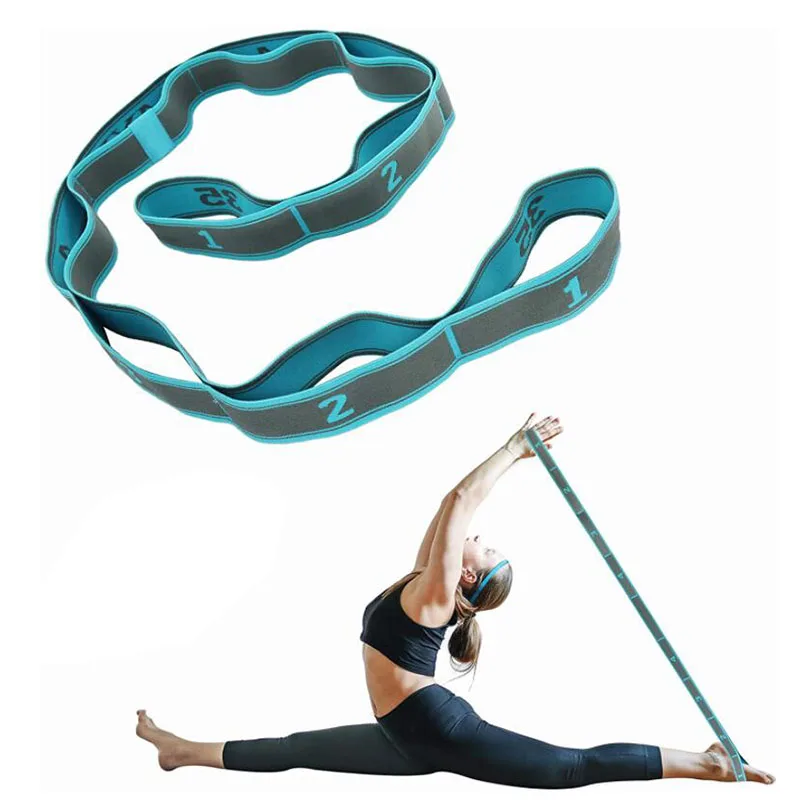 

Yoga Elastic Band Resistance Band Fitness Equipment 9 Ring Stretching Aid Multifunction Gym Equipment Home Exercise Portable