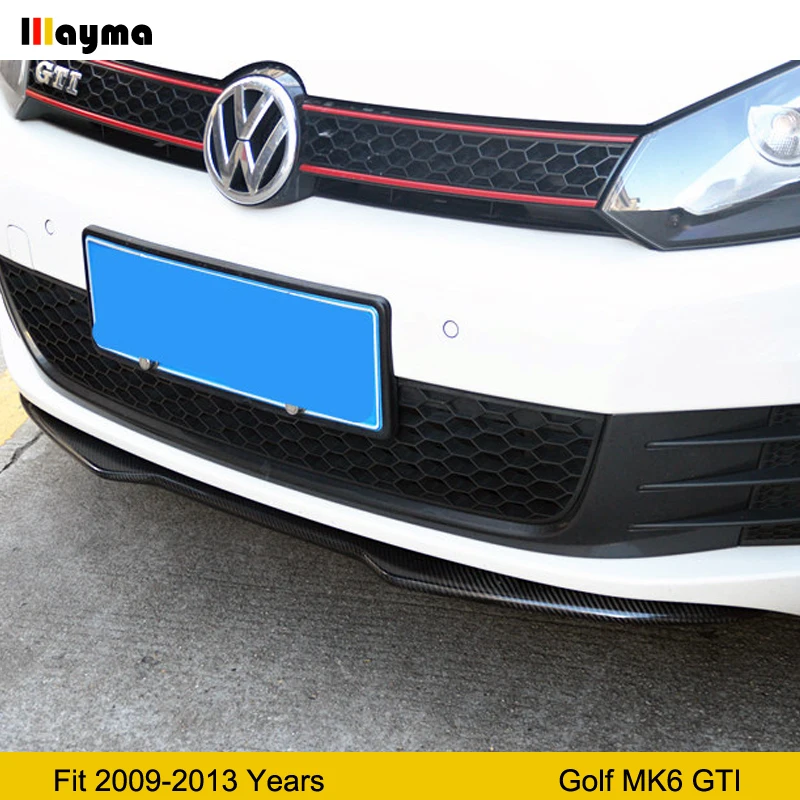 Передний бампер для Golf 6 GTI H1 стильный спойлер из углеродного волокна Volkswagen