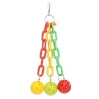 bird parrot toy plastic chains and balls bright colored hanging type bird cage toy