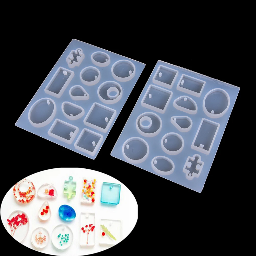 

Cabochon Silicone Resin Mold With Hole Charm Earring Necklace Pendant Jewelry Making Craft For Resin Molds