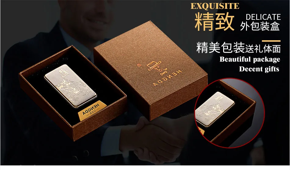 USB перезаряжаемая двойная дуговая металлическая Гальваническая зажигалка